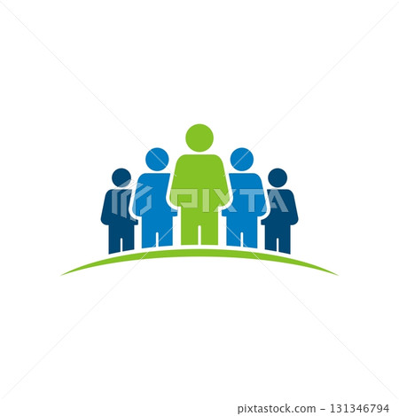 Human Figure Teamwork Logo Template Illustration Design. Vector EPS 10. 131346794