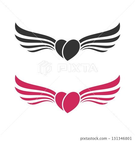 Love Wing Logo Template Illustration Design. Vector EPS 10. 131346801