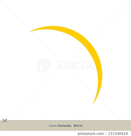 Solar Eclipse Vector Logo Template Illustration Design 131346828