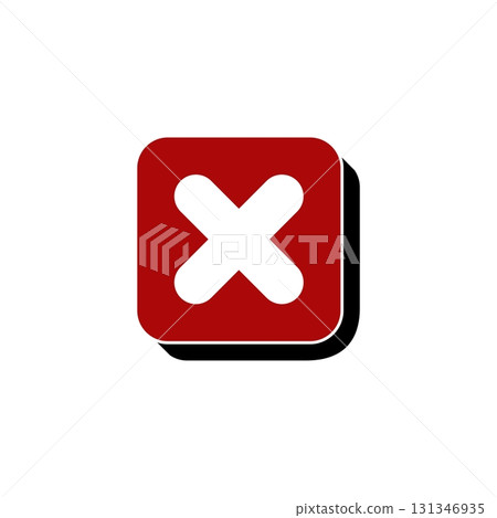 Wrong, Cross X Sign Icon Vector Template Illustration Design. Vector EPS 10. 131346935