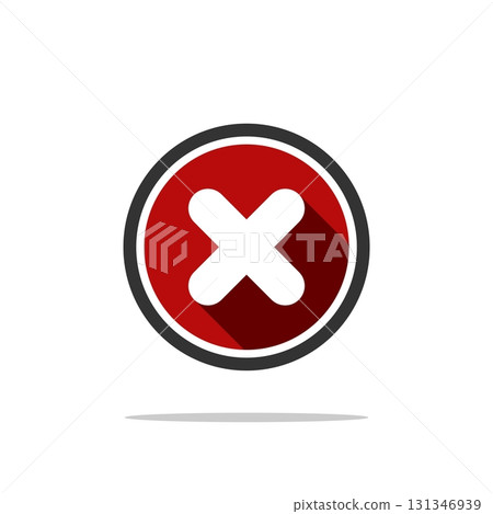 Wrong, Cross X Sign Icon Vector Template Illustration Design. Vector EPS 10. 131346939