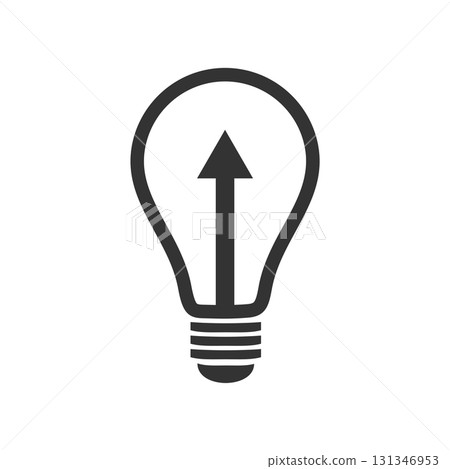 Bulb Lamp Up Arrow Logo Template Illustration Design. Vector EPS 10. 131346953