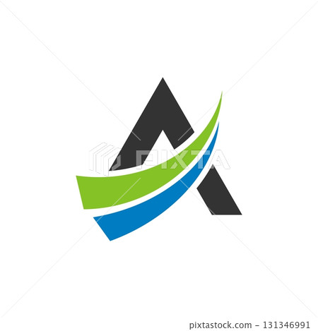 Letter A Swoosh Logo Template Illustration Design. Vector EPS 10. Letter A Swoosh Logo Template Illustration Design. Vector EPS 10. 131346991