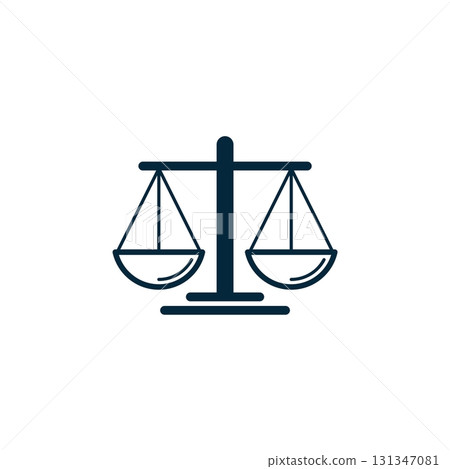 Scale of Justice Logo Template Illustration Design. Vector EPS 10. Scale of Justice Logo Template Illustration Design. Vector EPS 10. 131347081