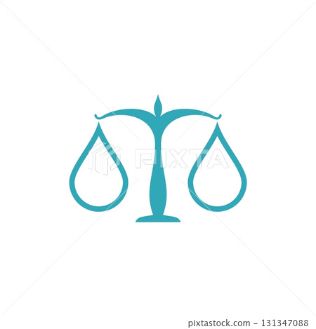 Drop Water Scale of Justice Law Office Logo Template Illustration Design. Vector EPS 10. Drop Water Scale of Justice Law Office Logo Template Illustration Design. Vector EPS 10. 131347088
