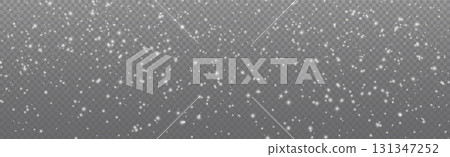 White falling snow on transparent background - illustration White falling snow on transparent background - illustration 131347252