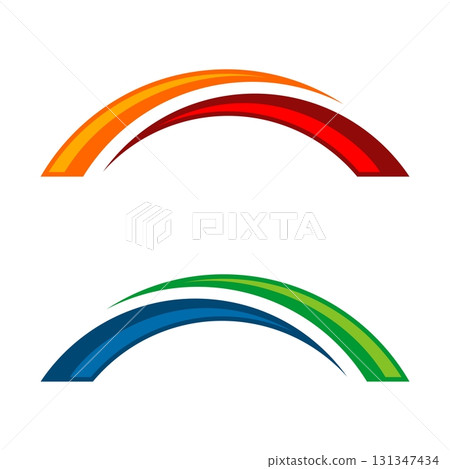 Set Bridge Swoosh Logo Template Illustration Design. Vector EPS 10. Set Bridge Swoosh Logo Template Illustration Design. Vector EPS 10. 131347434