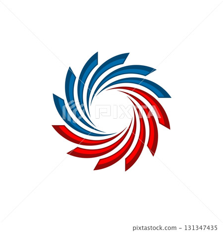 Circle Swoosh Flower Logo Template Illustration Design. Vector EPS 10. Circle Swoosh Flower Logo Template Illustration Design. Vector EPS 10. 131347435