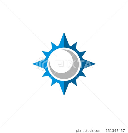 Compass Rose Swoosh Logo Template Illustration Design. Vector EPS 10. 131347437