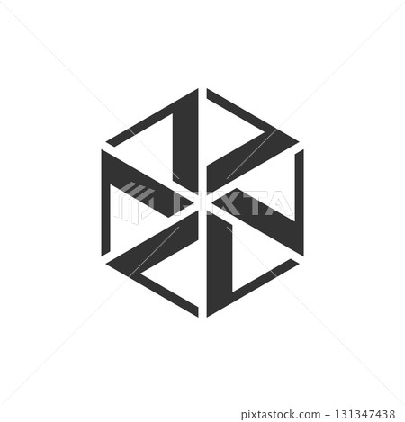 Hexagon Propeller Star Logo Template Illustration Design. Vector EPS 10. 131347438