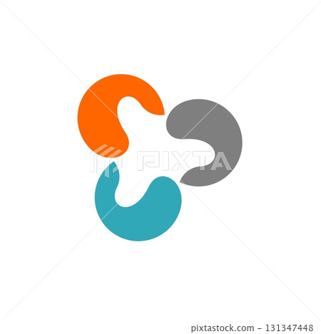Colorful Swoosh Abstract Logo Template Illustration Design. Vector EPS 10. 131347448
