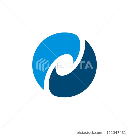 Blue Swoosh Circle Logo Template Illustration Design. Vector EPS 10. Blue Swoosh Circle Logo Template Illustration Design. Vector EPS 10. 131347481