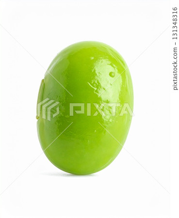 One edamame soybean on a white background 131348316