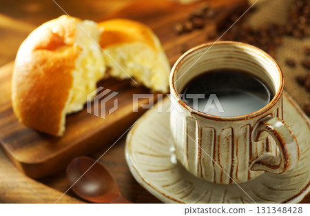 Coffee and cream bun 131348428