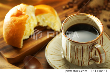 Coffee and cream bun 131348431