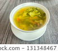 Tasty bowl of vegetable soup. 131348467