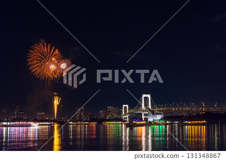 Odaiba Rainbow Fireworks Tokyo Winter Fireworks Odaiba Rainbow Fireworks Tokyo Winter Fireworks 131348867