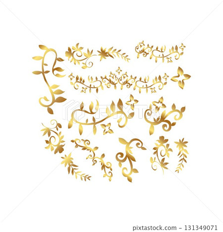 flower free vector illustration botany, flower pattern loral, leaves, and flower collection  131349071