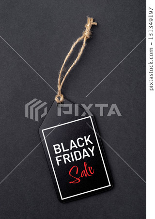 Black Friday tag on black background Black Friday tag on black background 131349197
