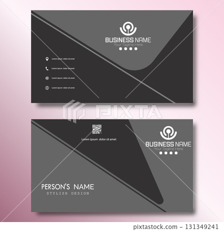 A business card. Double-sided business corporate card design. Individual corporate identity template A business card. Double-sided business corporate card design. Individual corporate identity template 131349241