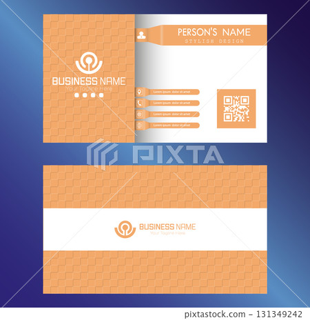 A business card. Double-sided business corporate card design. Individual corporate identity template A business card. Double-sided business corporate card design. Individual corporate identity template 131349242