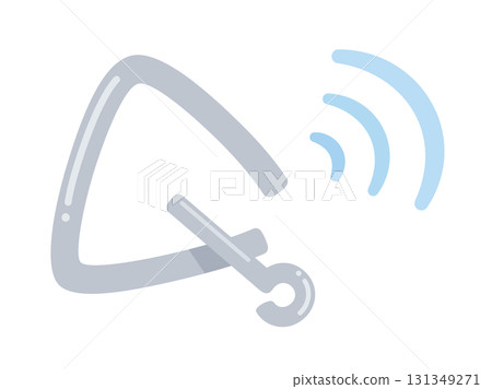 發出聲音的可愛三角形插圖 131349271