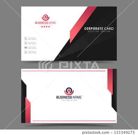 Business card. Double-sided business card design. Corporate and individual corporate style template 131349273