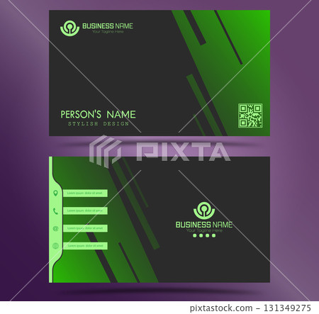 Business card. Double-sided business card design. Corporate and individual corporate style template Business card. Double-sided business card design. Corporate and individual corporate style template 131349275