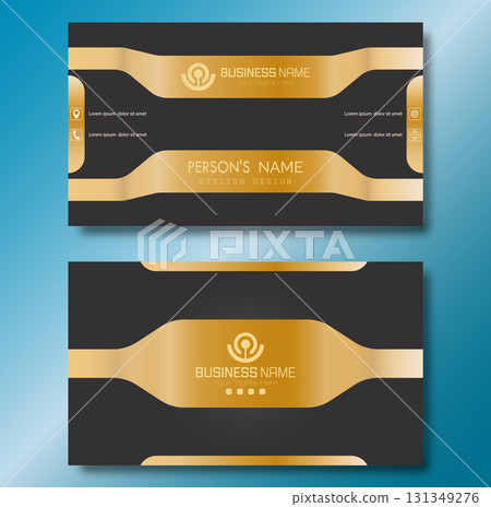 A business card. Premium double-sided business card design. Corporate and individual corporate identity template A business card. Premium double-sided business card design. Corporate and individual corporate identity template 131349276