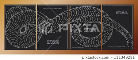 The silver spiral. A design template for the design of a cover, banner, poster. A luxurious composition for interior design, decorations and creative ideas The silver spiral. A design template for the design of a cover, banner, poster. A luxurious composition for interior design, decorations and creative ideas 131349281