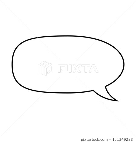 Simple speech bubble illustration, landscape Simple speech bubble illustration, landscape 131349288