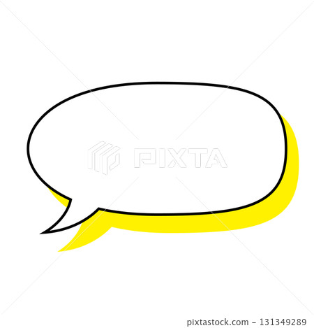 Simple speech bubble illustration, landscape Simple speech bubble illustration, landscape 131349289