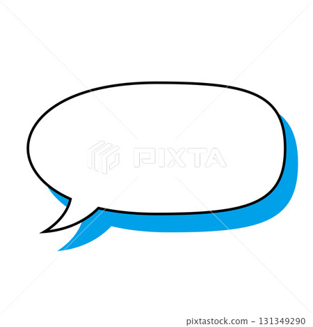 Simple speech bubble illustration, landscape Simple speech bubble illustration, landscape 131349290