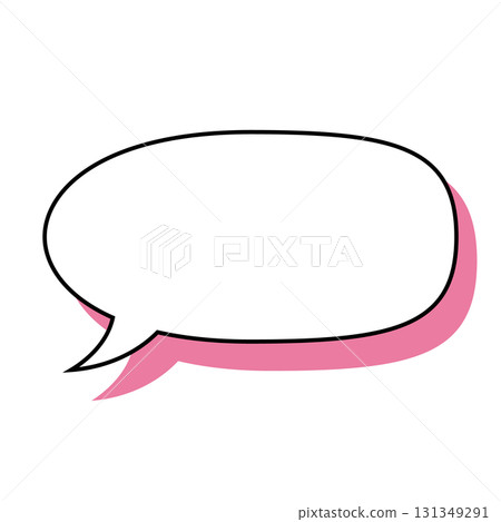 Simple speech bubble illustration, landscape 131349291