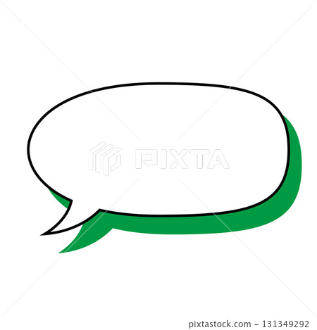 Simple speech bubble illustration, landscape Simple speech bubble illustration, landscape 131349292
