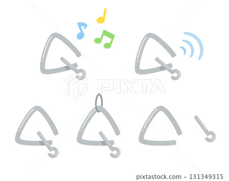 可愛的三角形插畫素材集 131349315