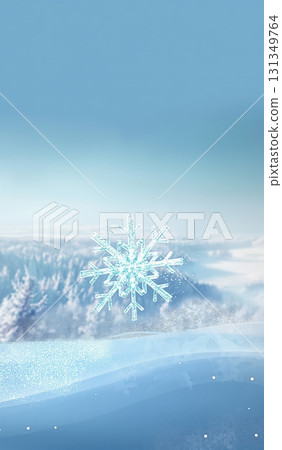 A snowflake is on a blue background 131349764