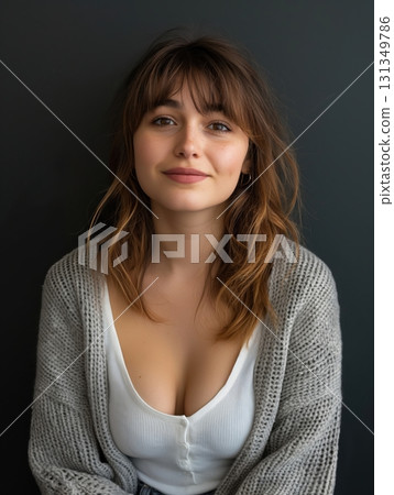 A woman with long brown hair A woman with long brown hair 131349786