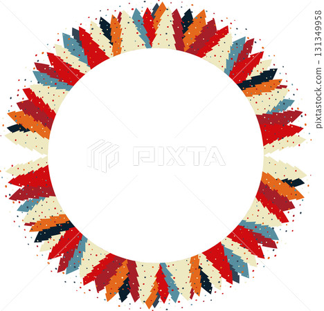 Winter tree New Year frame. Cute simple Christmas tree frame. Nature template. Baby shower design 131349958