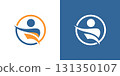 Person in circle round icon logo abstract human isolated graphic 131350107