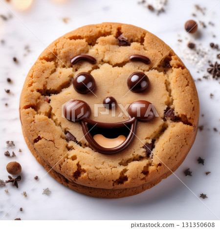 Emotionally Expressive Cookie Faces Close Up 131350608