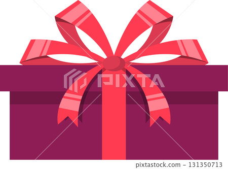 A delightful gift box adorned with a decorative bow, promising joy and anticipation for the recipient. A delightful gift box adorned with a decorative bow, promising joy and anticipation for the recipient. 131350713
