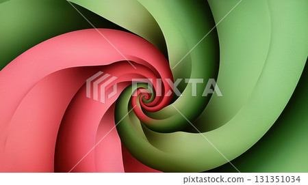 Fluid textures forming glowing rhythmic spirals create serene patterns in vibrant colors. This abstract design evokes sense of calm and movement 131351034