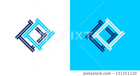 Square line frame icon logo sign graphic abstract geometric Square line frame icon logo sign graphic abstract geometric 131351120