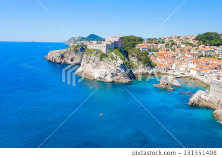Dubrovnik Adriatic Sea Old Town seen from the city walls Dubrovnik Adriatic Sea Old Town seen from the city walls 131351408