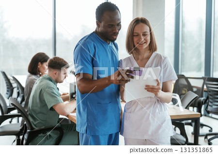 Group of doctors are together indoors 131351865