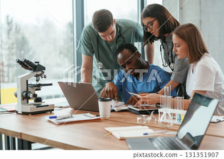 Group of doctors are together indoors Group of doctors are together indoors 131351907