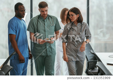 Group of doctors are together indoors Group of doctors are together indoors 131351909