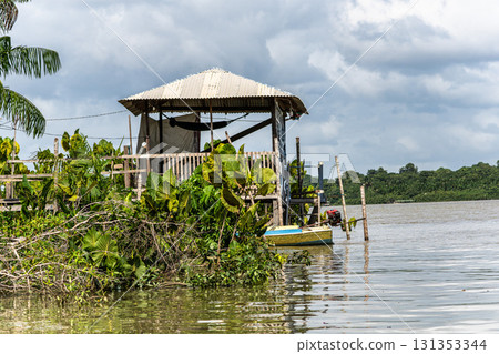 River boat tour on the Guama River at Belem do Para, a city on the north area of Brazil. 131353344