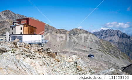 Ride the Diavolezza Cable Car for stunning views of the Bernina Range and glaciers. Located in Graubunden, Switzerland, this alpine adventure offers breathtaking mountain scenery. 131353503